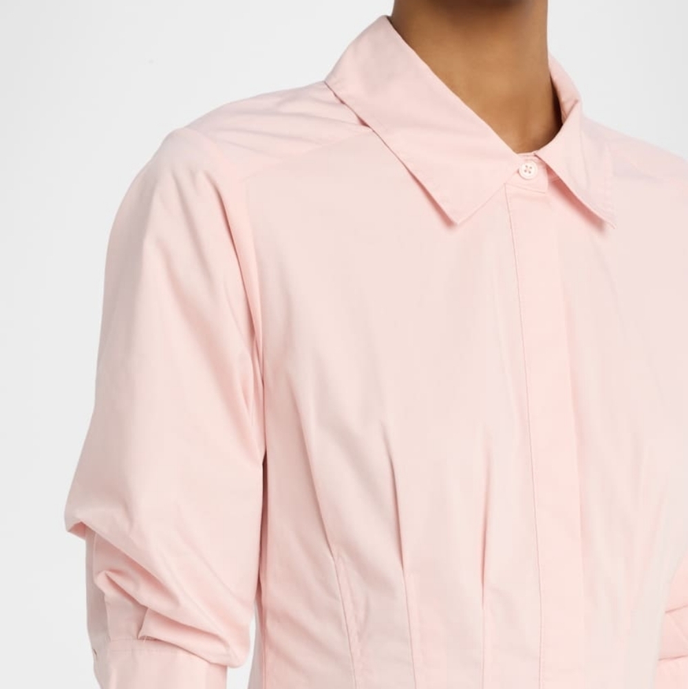 Big Sale! SIMKHAI Jazz Poplin Pintuck Midi Shirtdress - Picture 4 of 9